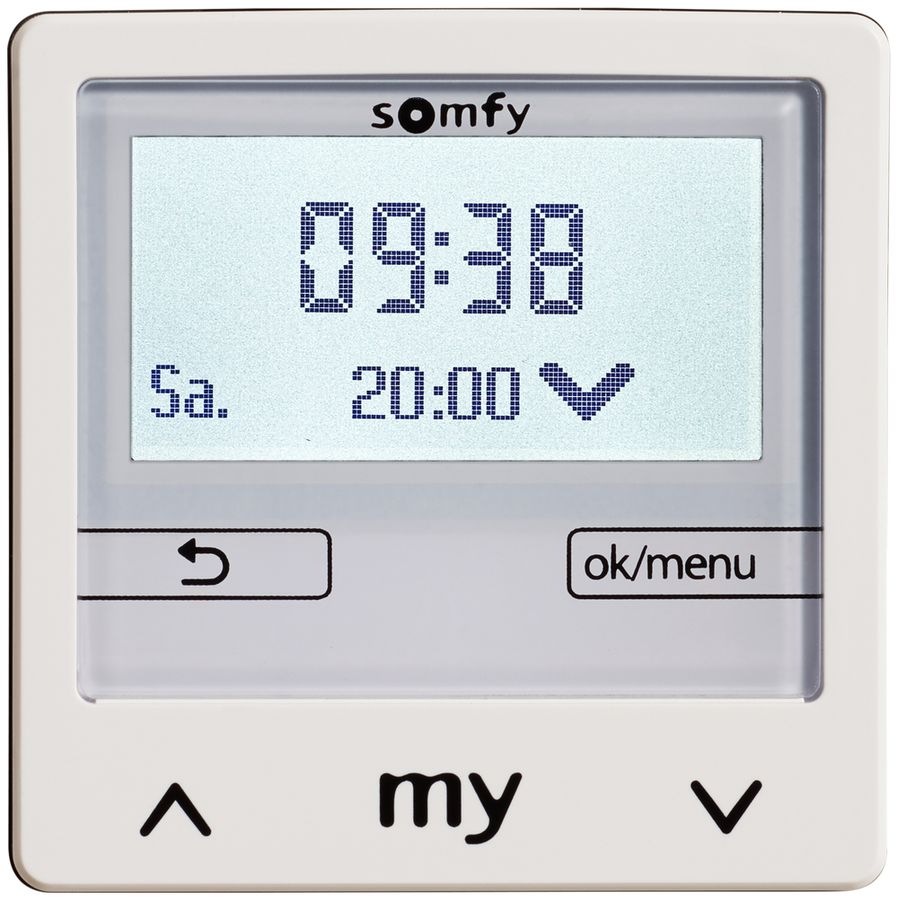 Minuteur ENC Somfy Chronis Smoove Uno S, module 50×50mm, blanc