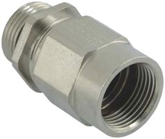 Adapter AGRO 2×M20 Ø8.0…11.0mm Messing vernickelt