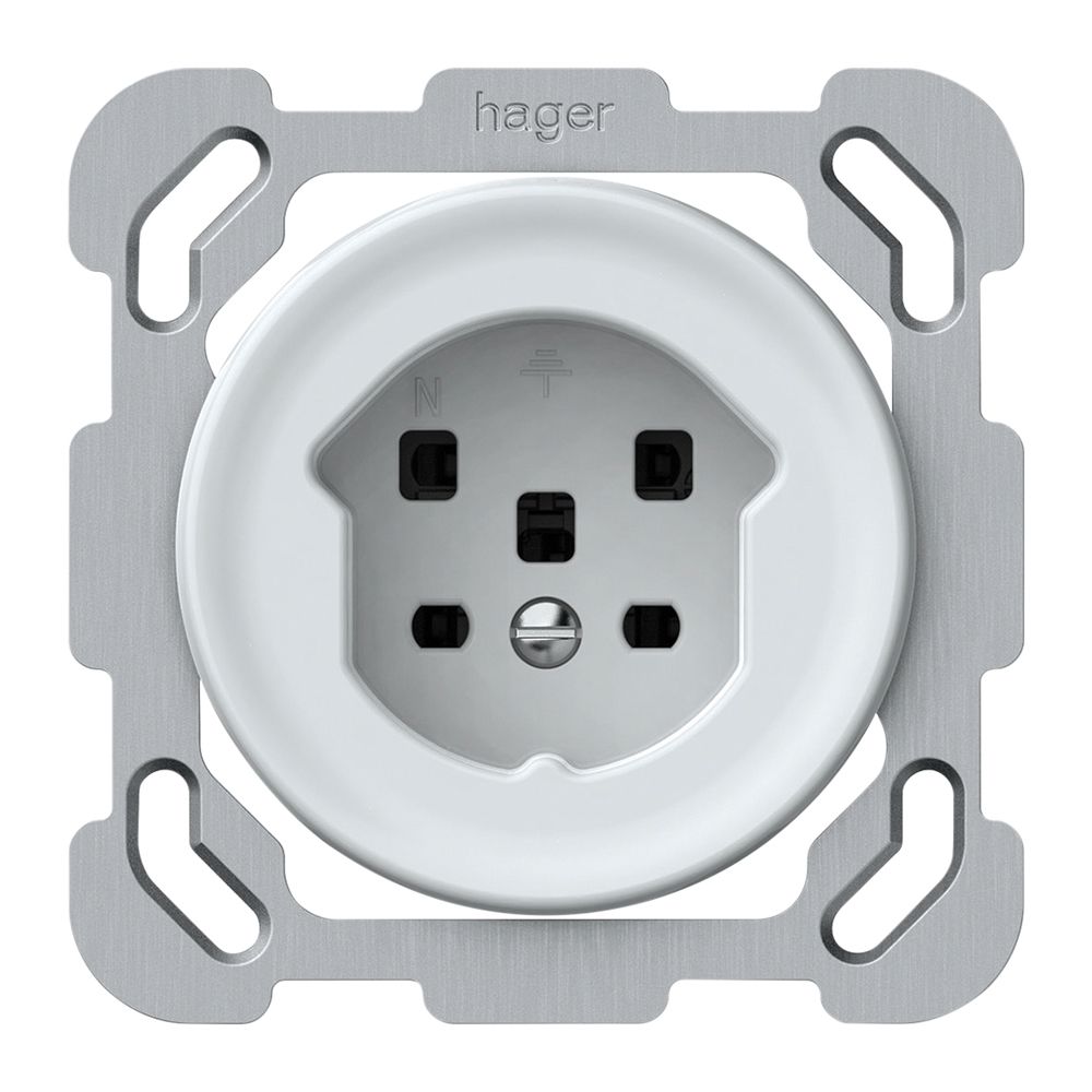 UP-Steckdose origin 1×Typ 25 16A 230V 77×77mm weiss