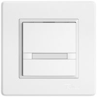 Poussoir universel ENC EDIZIO.liv UNI SNAPFIX® 12…48V s.LED 1× comm.2T étiqu.bc