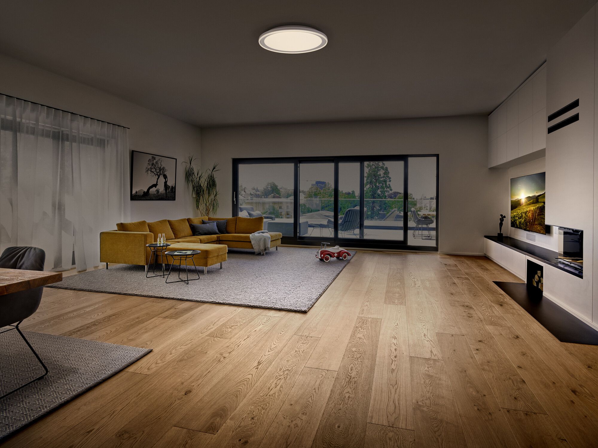 LED-Deckenleuchte LEDVANCE Orbis Pederson 36W 2600lm 830 Ø550×80mm weiss