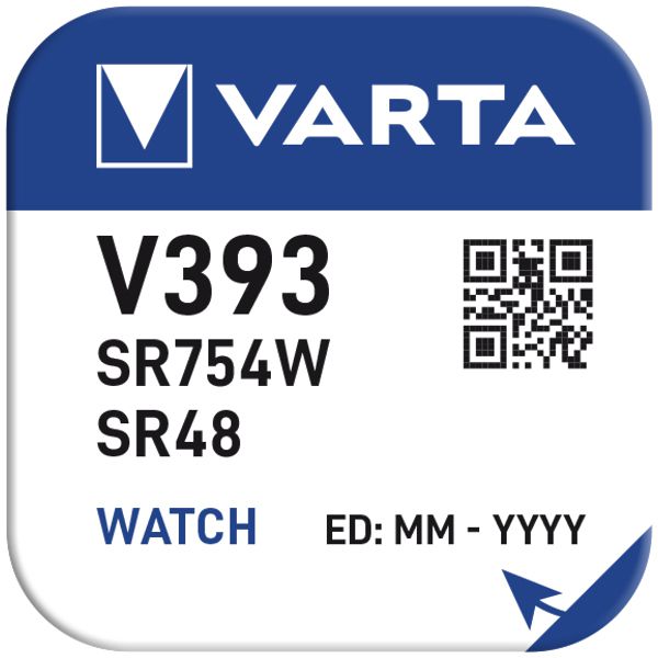 Knopfzelle Silberoxyd VARTA V393, 1.55V, 1 Stück