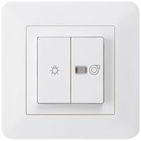 UP-Leuchtdruckschalter kallysto.trend weiss 1/1L Symbolen Licht+Ventilation