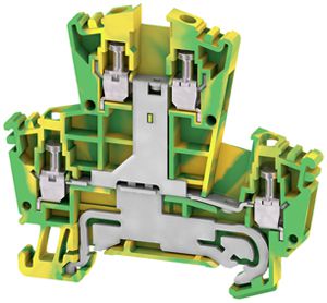 Borne multi-étage Weidmüller WDK PE connexion à vis 2.5mm² 2 étages vert/jaune