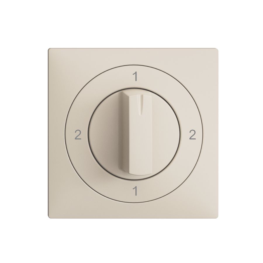 Frontset EDIZIOdue 2-1-2-1 crema 60×60mm für Drehschalter
