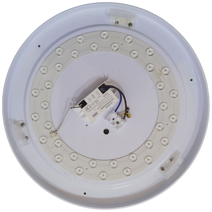 LED-Deckenleuchte DOTLUX LUNAnoir 20W 1480lm 2700K IP40 Ø400×90mm weiss