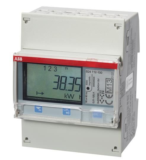 Compteur d'énergie AMD ABB iBus B24 112-100, 3×6A Stahl impulse RS-485