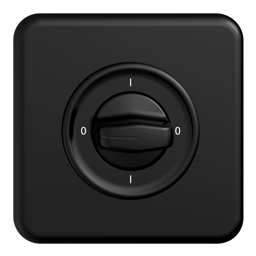 UP-Drehschalter STANDARDdue 0/4L schwarz mit Drehgriff