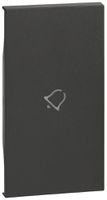 Cache de touche Living Now 2 modules illuminable avec symbole sonnerie noir