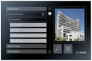 Écran tactile INC Siedle Touch système bus caméra 12VAC 238×238×78.5mm IP54