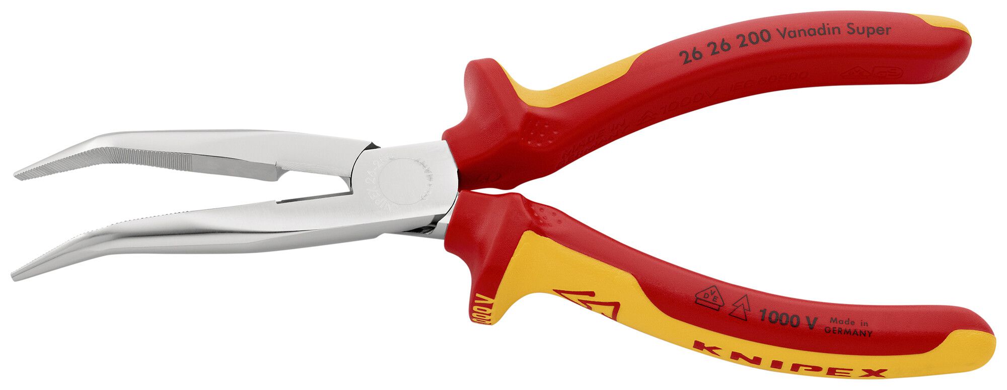 Pinza per telefono KNIPEX con dispositivo di taglio VDE curvata 200mm