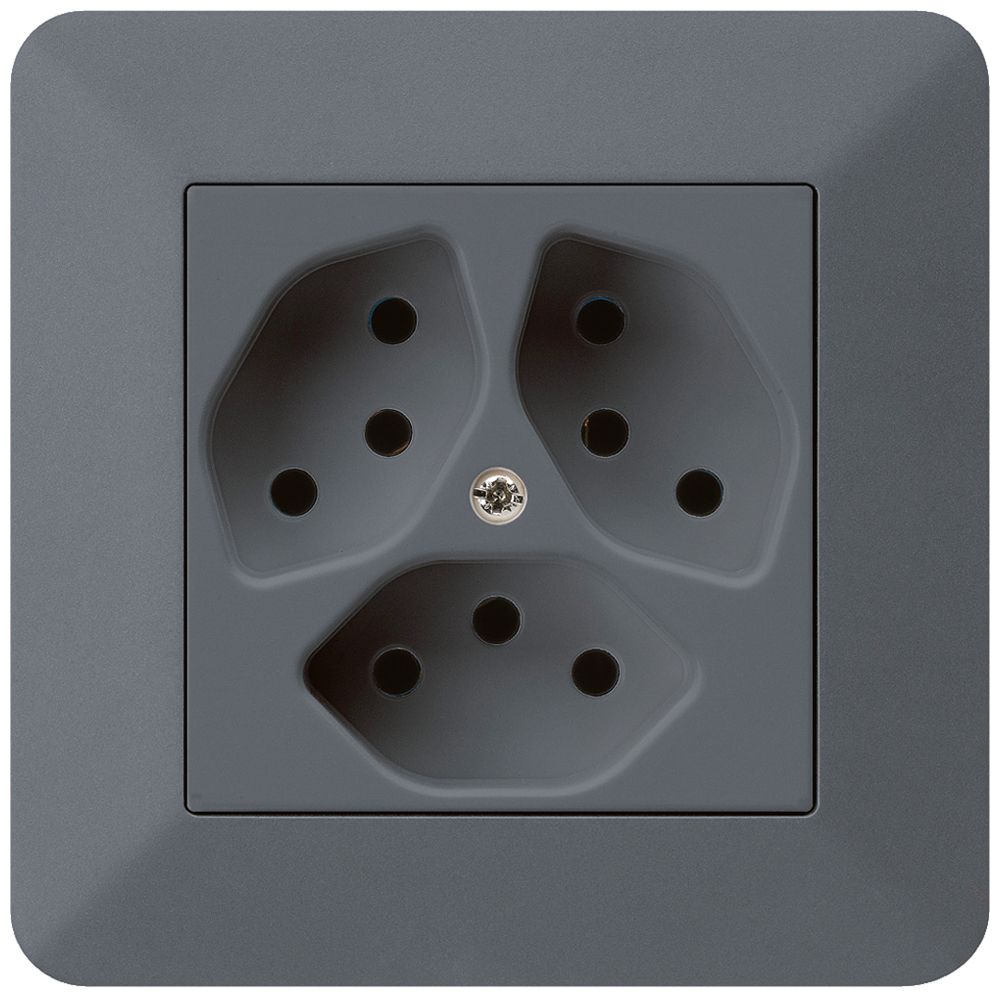 UP-Steckdose kallysto.trend 3×T13 anthrazit