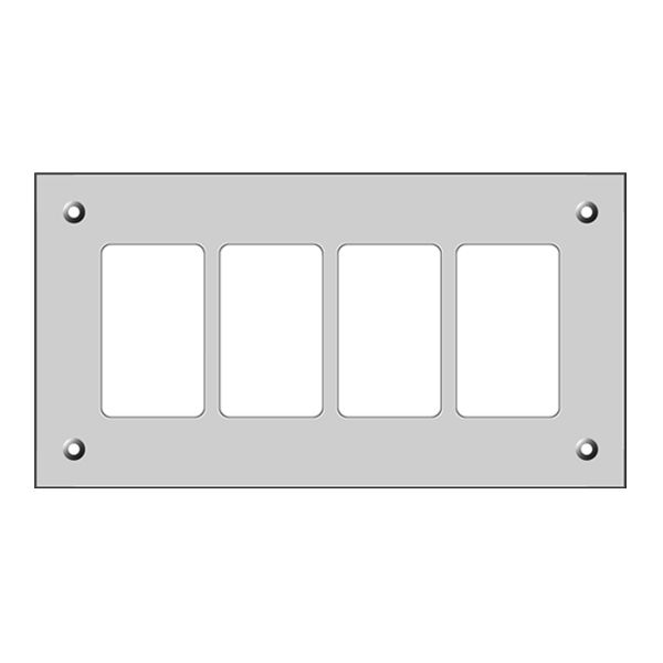 Placca di montaggio FLF 1×4 Al anod. nat