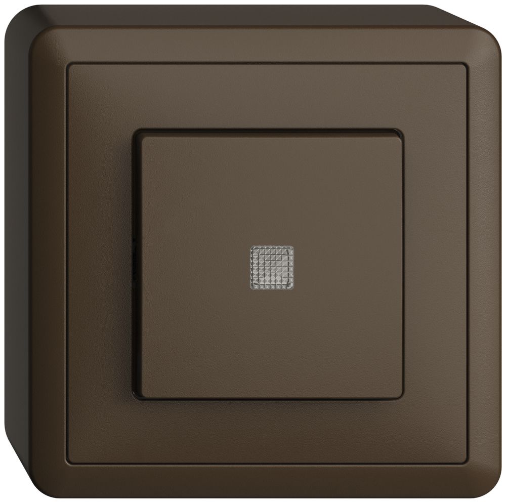 Poussoir AP EDIZIOdue LED jaune ARL coffee