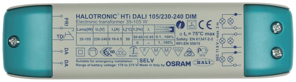 Elektronischer Trafo HTi DALI Halotronic 105DIM 35…105W 240V
