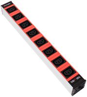 Prise multi.19" 8×IEC 320 C-13 Td3×1mm² 3m prise T12 ro/no