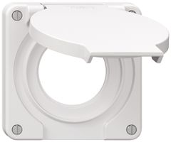 Deckel Feller IP21 für Schuko-Steckdose Dichtung weiss 87×87mm weiss