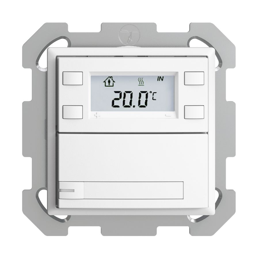 Poussoir RTH ENC KNX 1× EDIZIOdue FM blanc, avec pap.+LED RGB