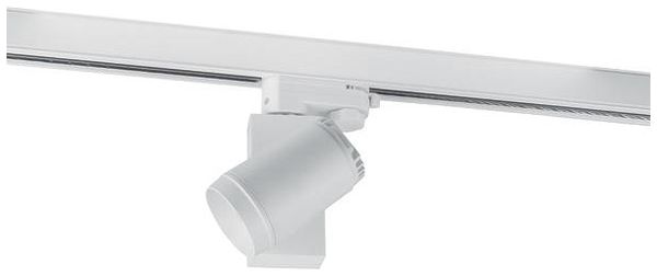 Projecteur LED pour rail Brumberg12W 230V 3000K 840lm Ø63mm blanc