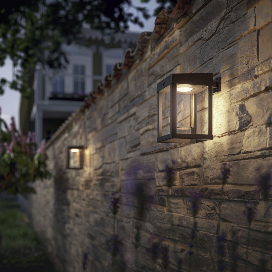 Applique LED Philips Camill Solar SQ CL IR SEN 1.4W 250lm 830 IP44 nero