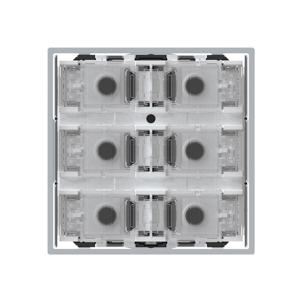 Poussoir KNX KAL p.6×touches 6×points actionnables LED gris
