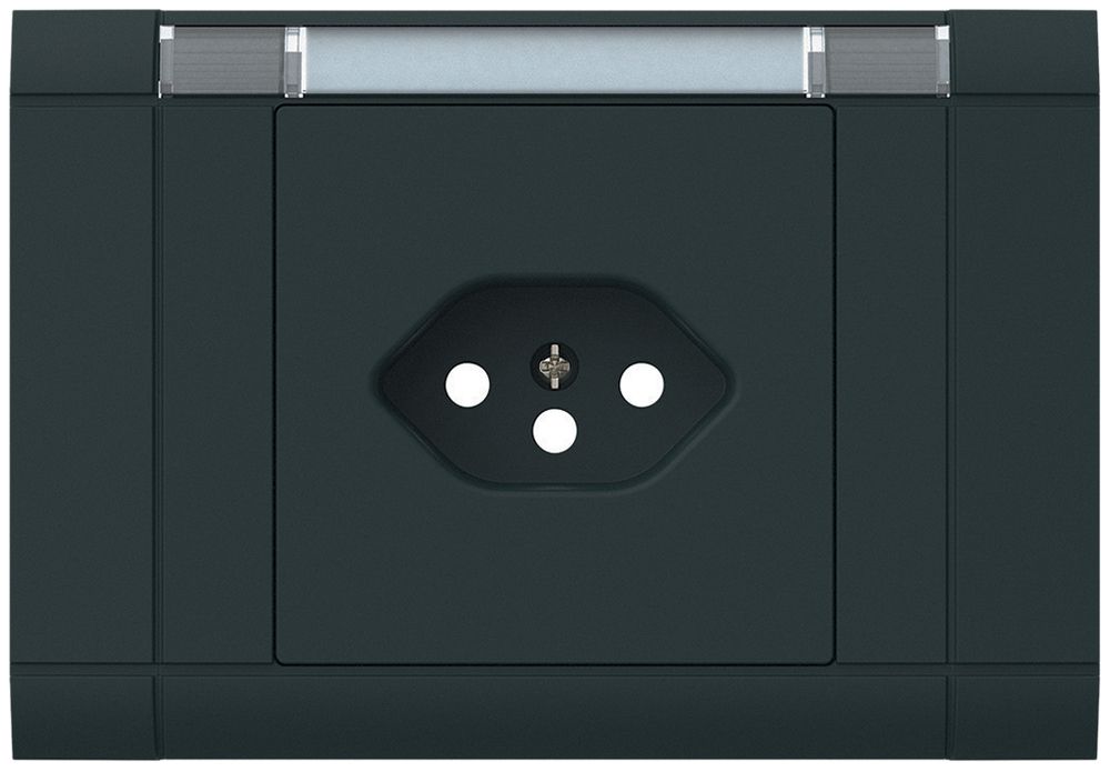 Kit frontal INC kallysto, pour prise INC 1×type 13, a.porte-étiquette, noir