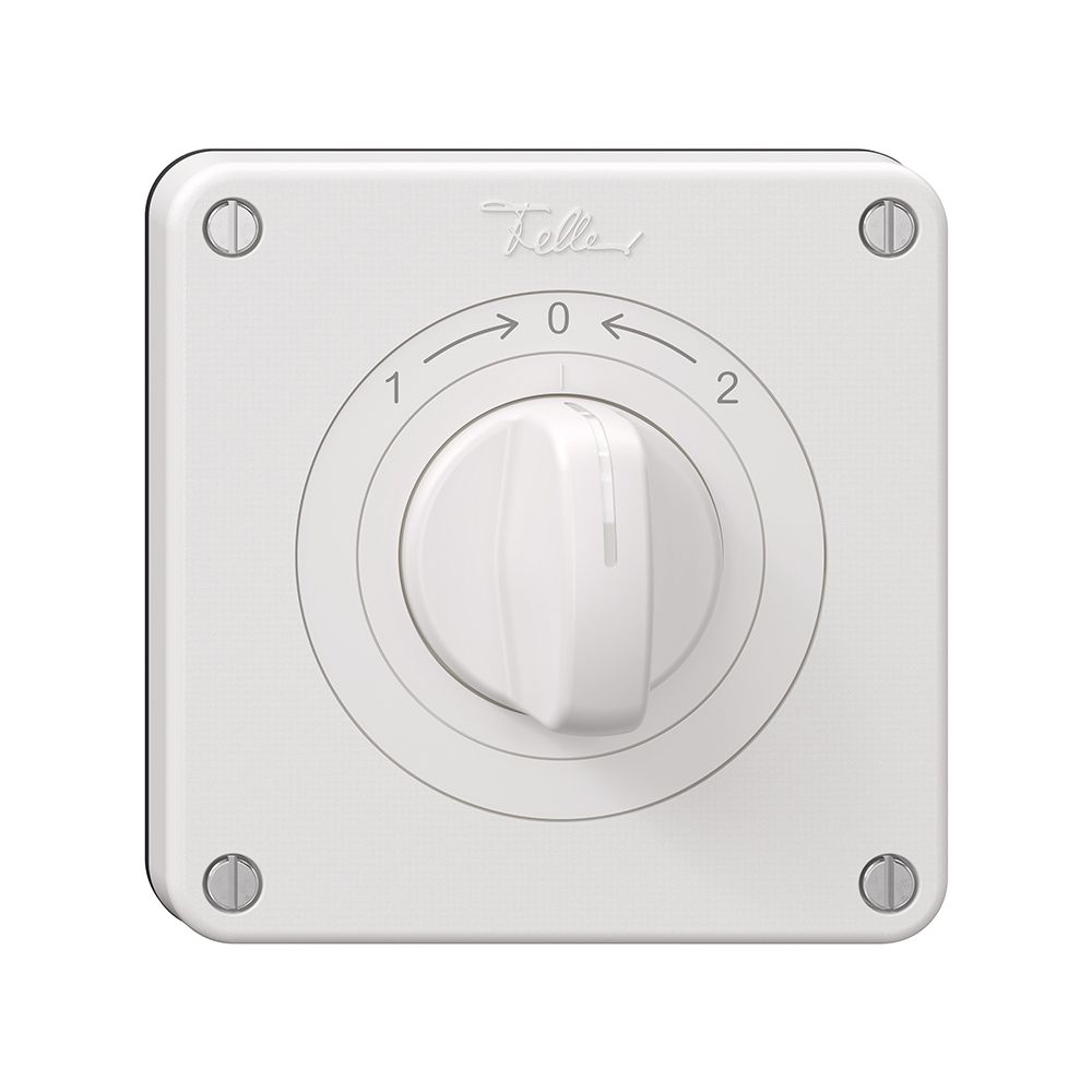 Contact pivotant NEVO N.CO avec manette, KS, 1->0<-2, blanc