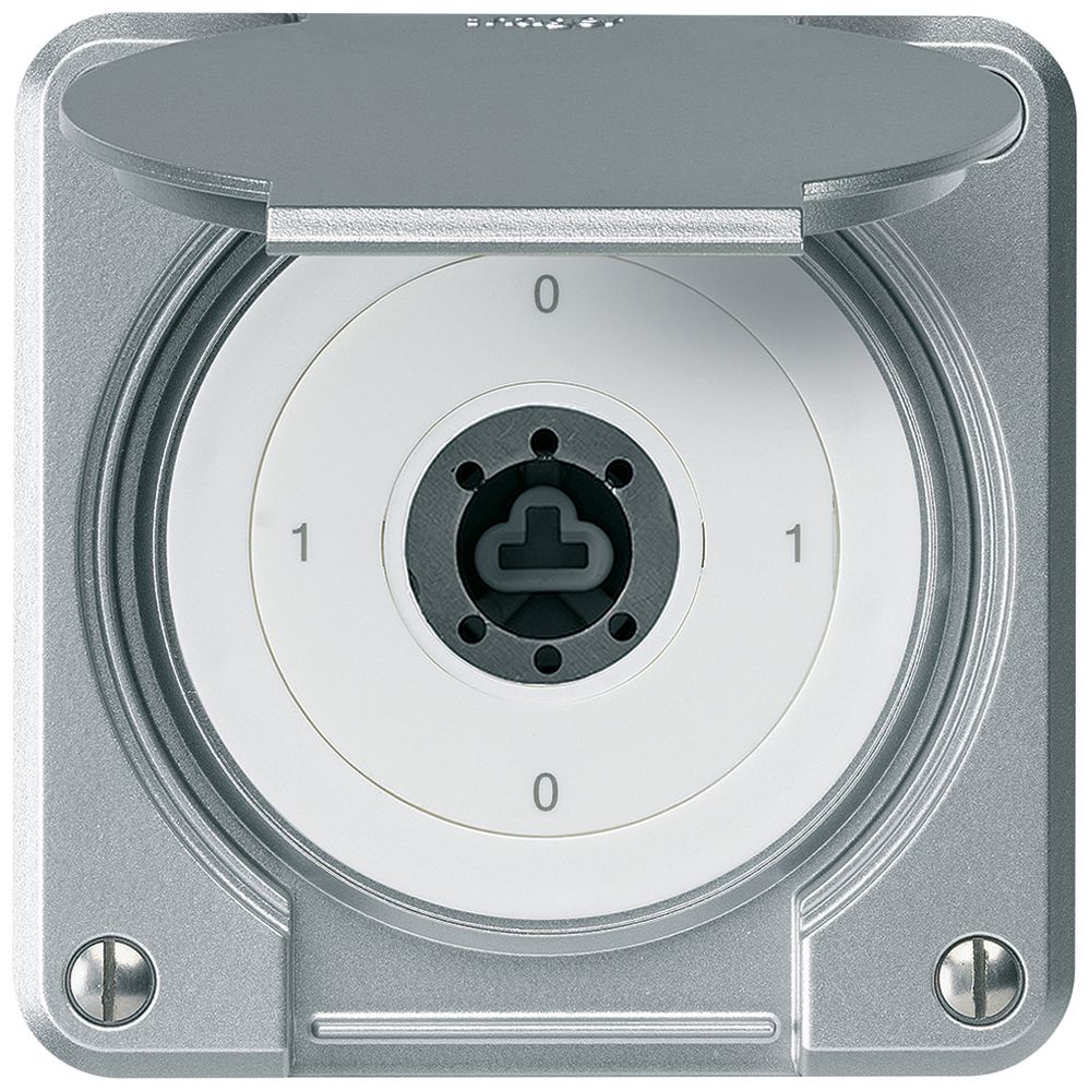 Interruttore a chiave INC robusto IP55 copertura senza cilindro S0/1P alluminio