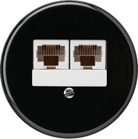 Einsatz zu UP-Dose basico 2×RJ45u getrennt schwarz