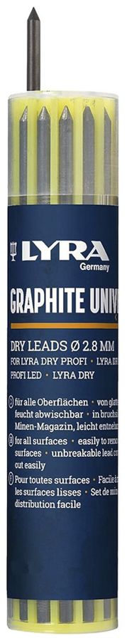 Graphitminen ELBRO rund 2B Dispenser mit 12 Stück grau