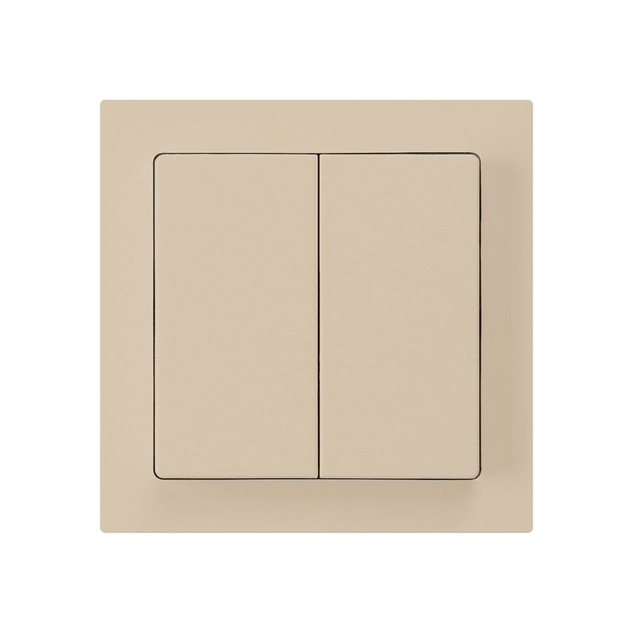 Kit frontal kallysto 60×60 beige pour interrupteur avec bouton double
