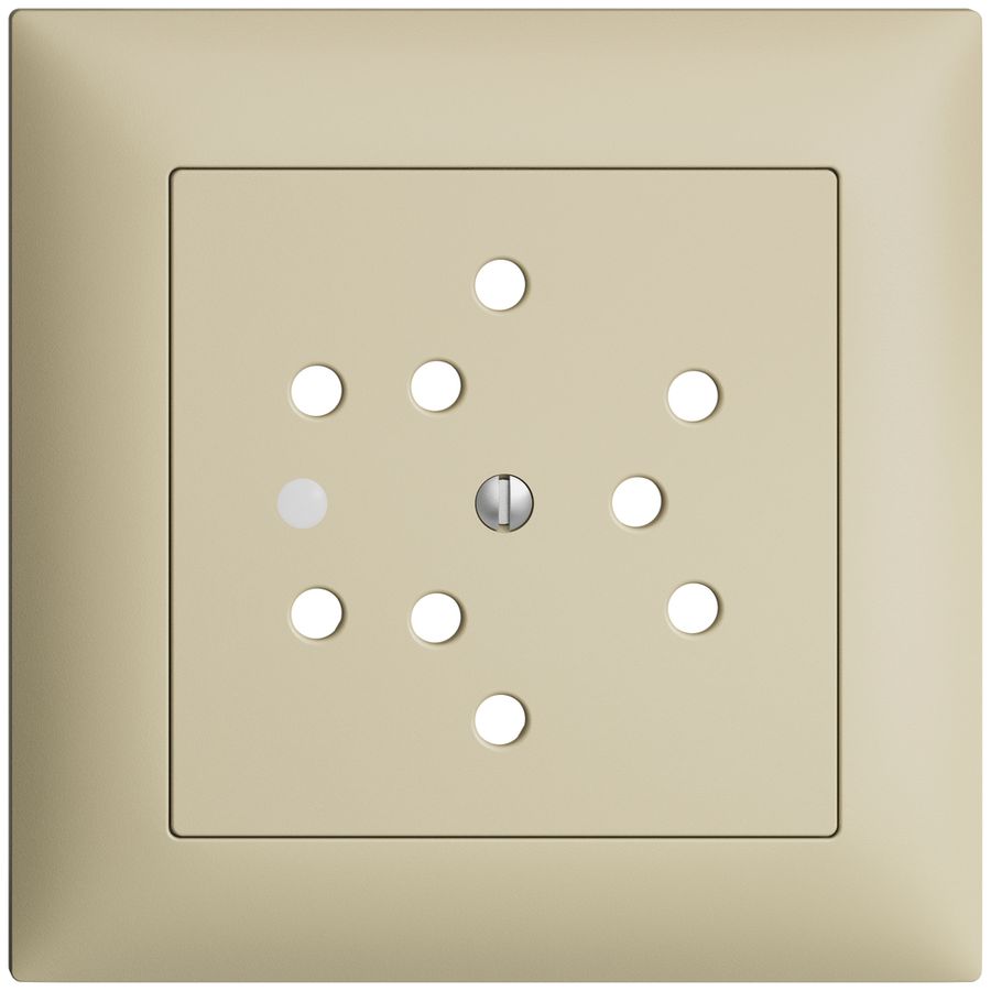 UP-Frontset EDIZIOdue vanille 88×88mm 3×T12 mit Linse