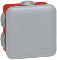 Boîte de dérivation AP PLEXO vide 80×80mm rouge