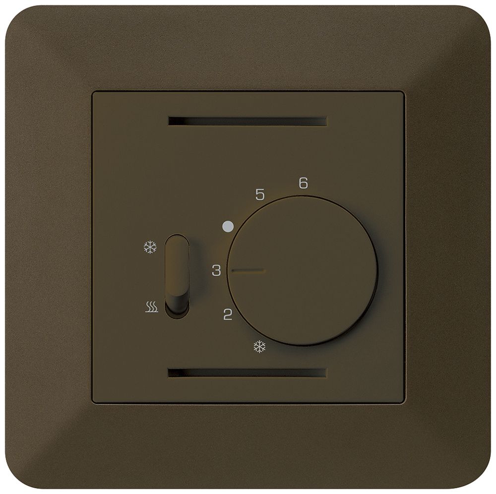 Termostato INC Hager kallysto.trend, con interr.di riscald./raffred., marrone