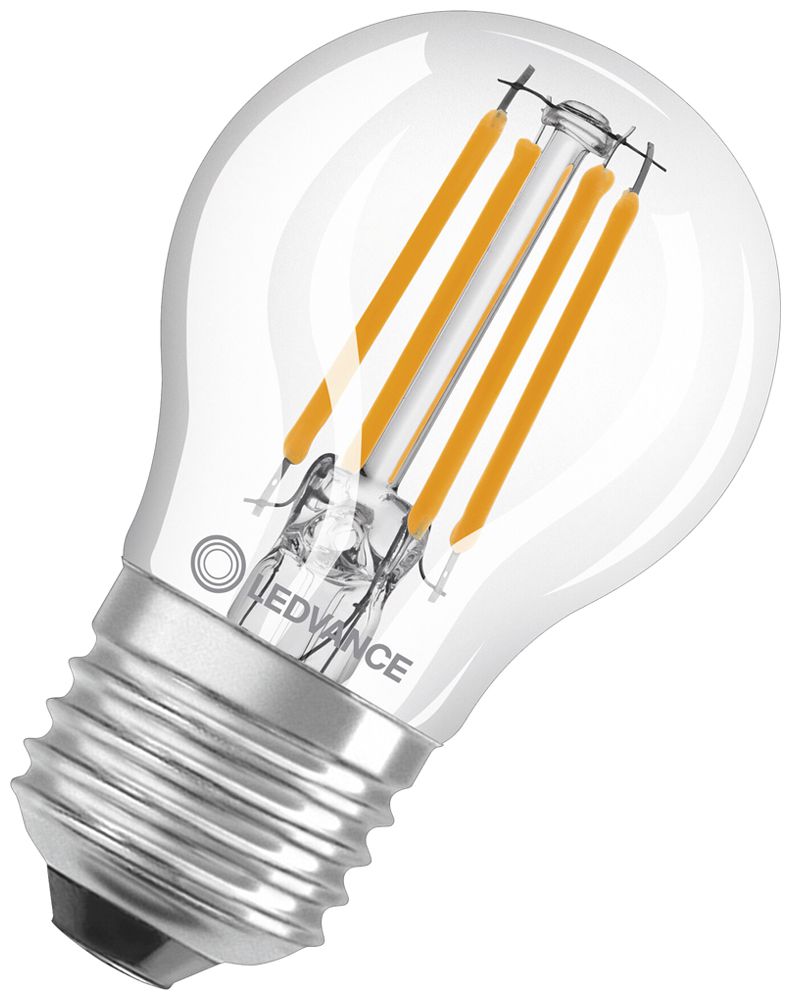 Lampada LED LEDVANCE CLAS P E27 5.5W 806lm 2700K Ø45×77mm chiaro