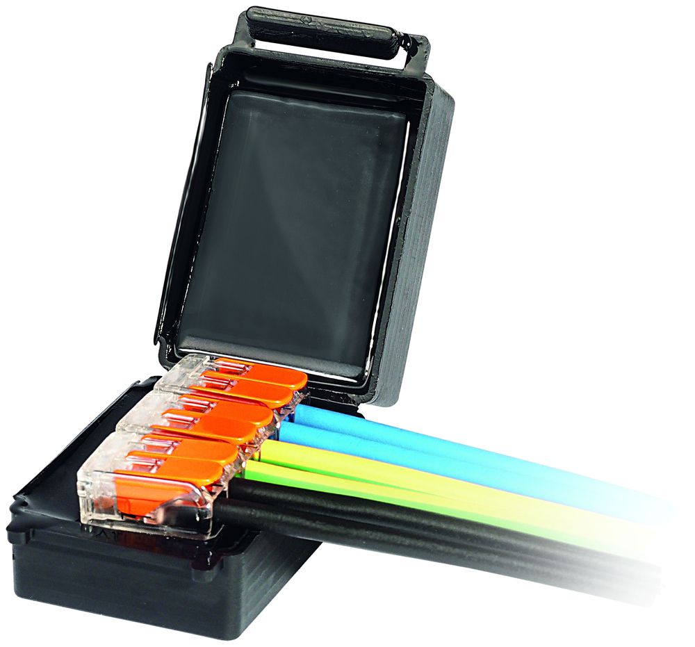 Manchon de jonction Raytech NANO6 avec gel 6×1…4mm² 32A IPX8 33×52×26mm