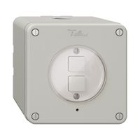 Pulsante KNX NAP 2× NEVO RGB con sensore di temperatura, grigio chiaro