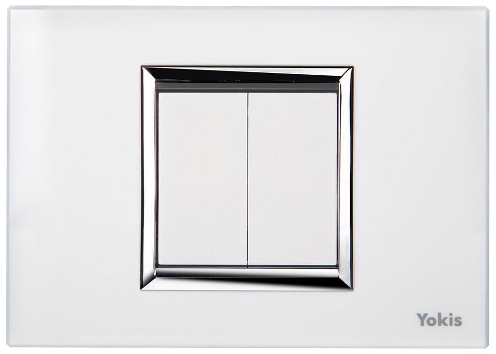 Émetteur mural RF AP Yokis TLM2T503, 2 touches blanc