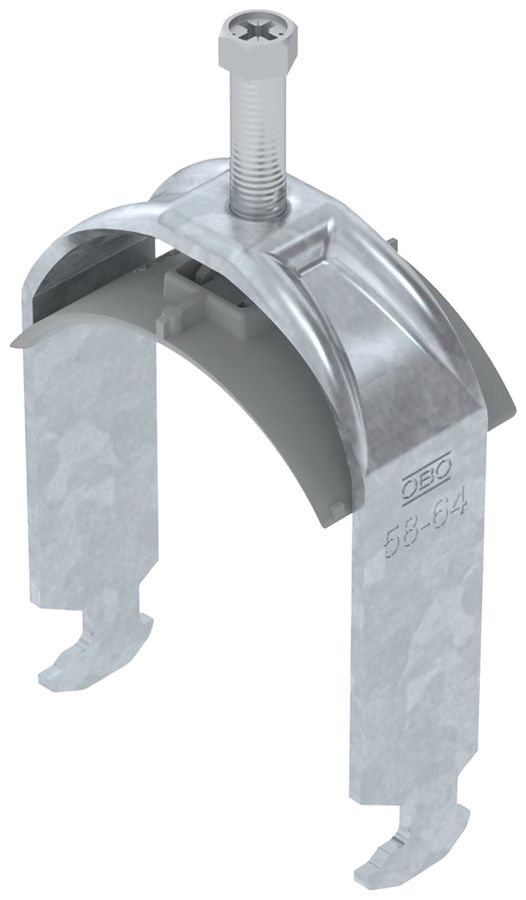 Fixation rapide BET 2056 pied à H mat.synthétique 58…64mm 1×câble acier Zn-ch-im