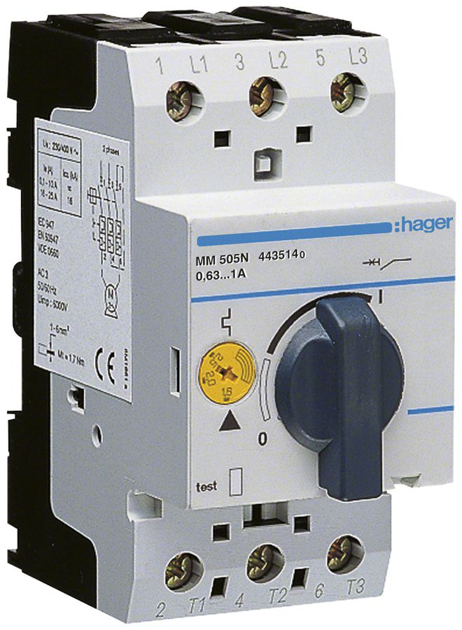 Motorschutzschalter Hager 0.63…1A