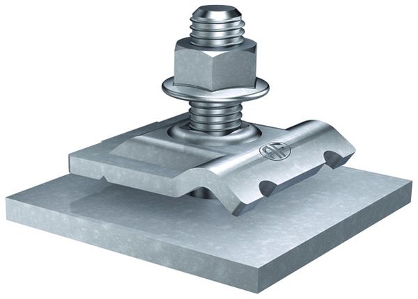 Collier de contact Flury AV 24 pour barre profilée, acier inoxydable A2, 17mm