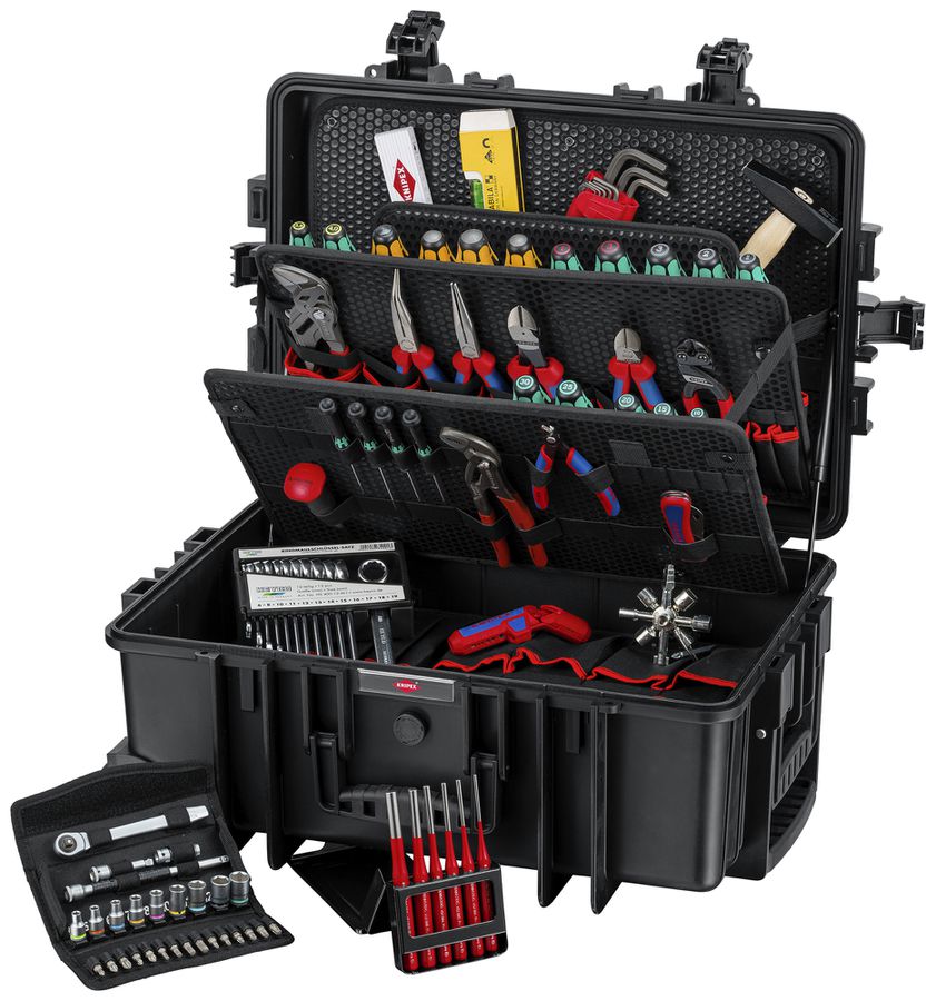 Valise d'outils KNIPEX "Robust45 Move" Mechanik 90 pièces