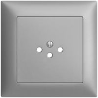 UP-Frontset EDIZIOdue silver 88×88mm 1×T12 mit Shutter