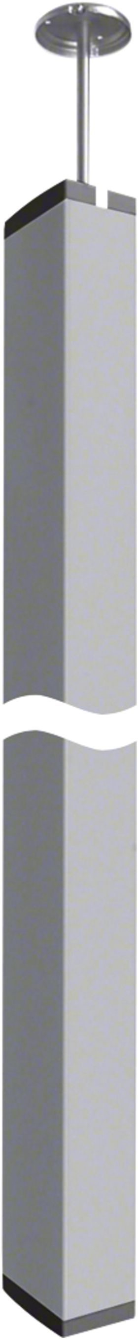 Deckenanschlusssäule tehalit DA200 2× Spanntechnik 3.4…3.7m Aluminium eloxiert