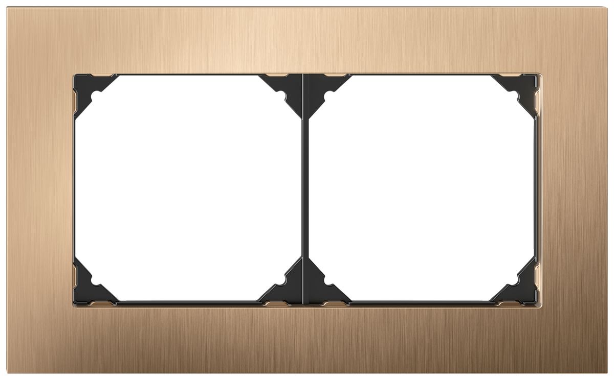 UP-Abdeckrahmen EDIZIO.liv prestige SNAPFIX® 2×1/1×2 94×154mm Me-champ