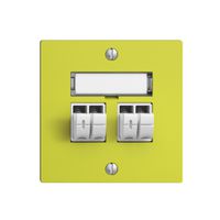 Audiodose Push Type EDIZIOdue F, 2×, Beschriftungsset, lemon