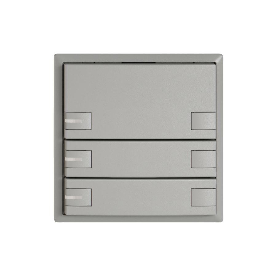 Pulsante universale EDIZIO.liv UNI SNAPFIX® c.LED RGB 6× com.1T grc