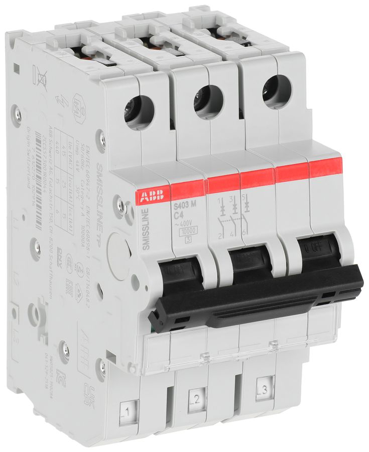 Disgiuntore SMISSLINE TP S 3×4A C 10kA