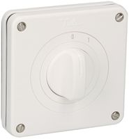 UP-Umschalter mit Rückzug NEVO, 20A, 1P, 87×87mm, 1×30°, 0-1, weiss