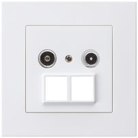 Prise multimédia ENC kallysto.pro R/TV 23dB 2GHz blanc